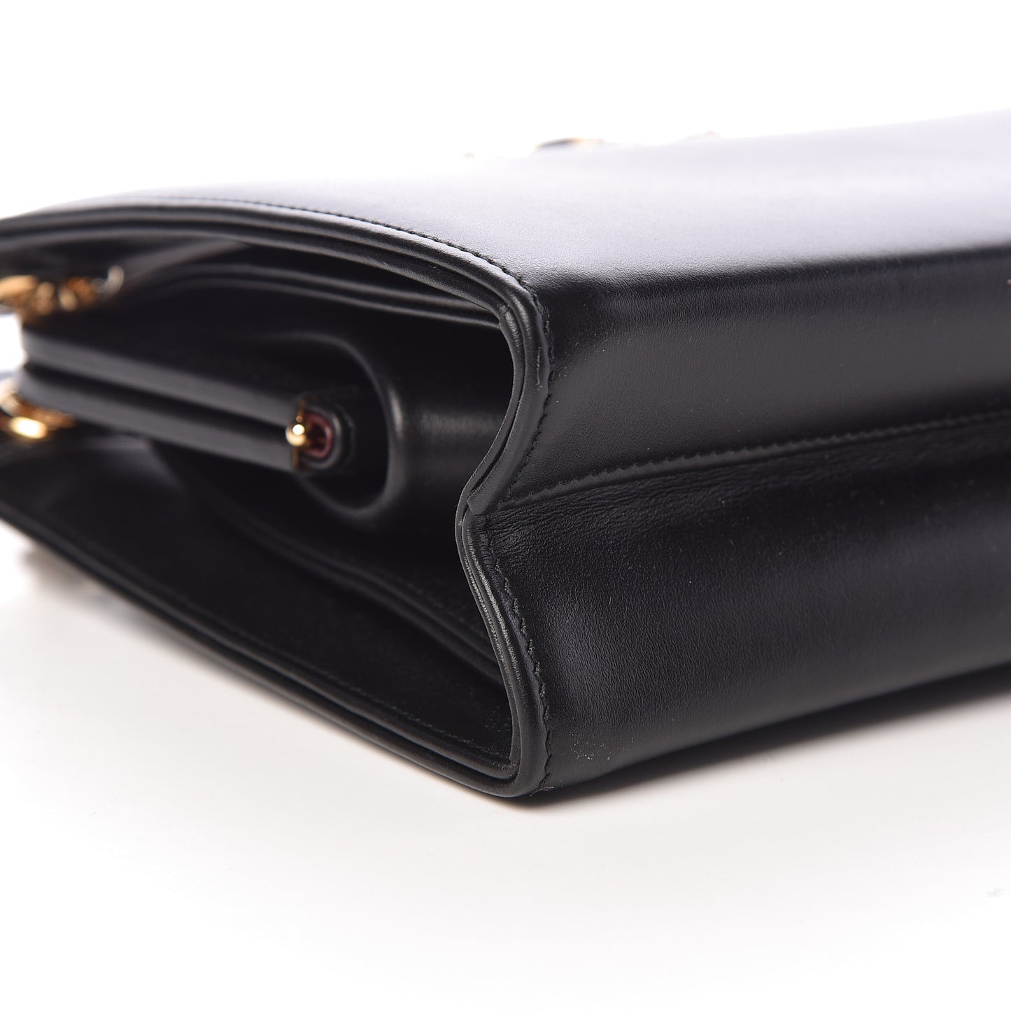 Calfskin Zumi Frame Crossbody Bag Black