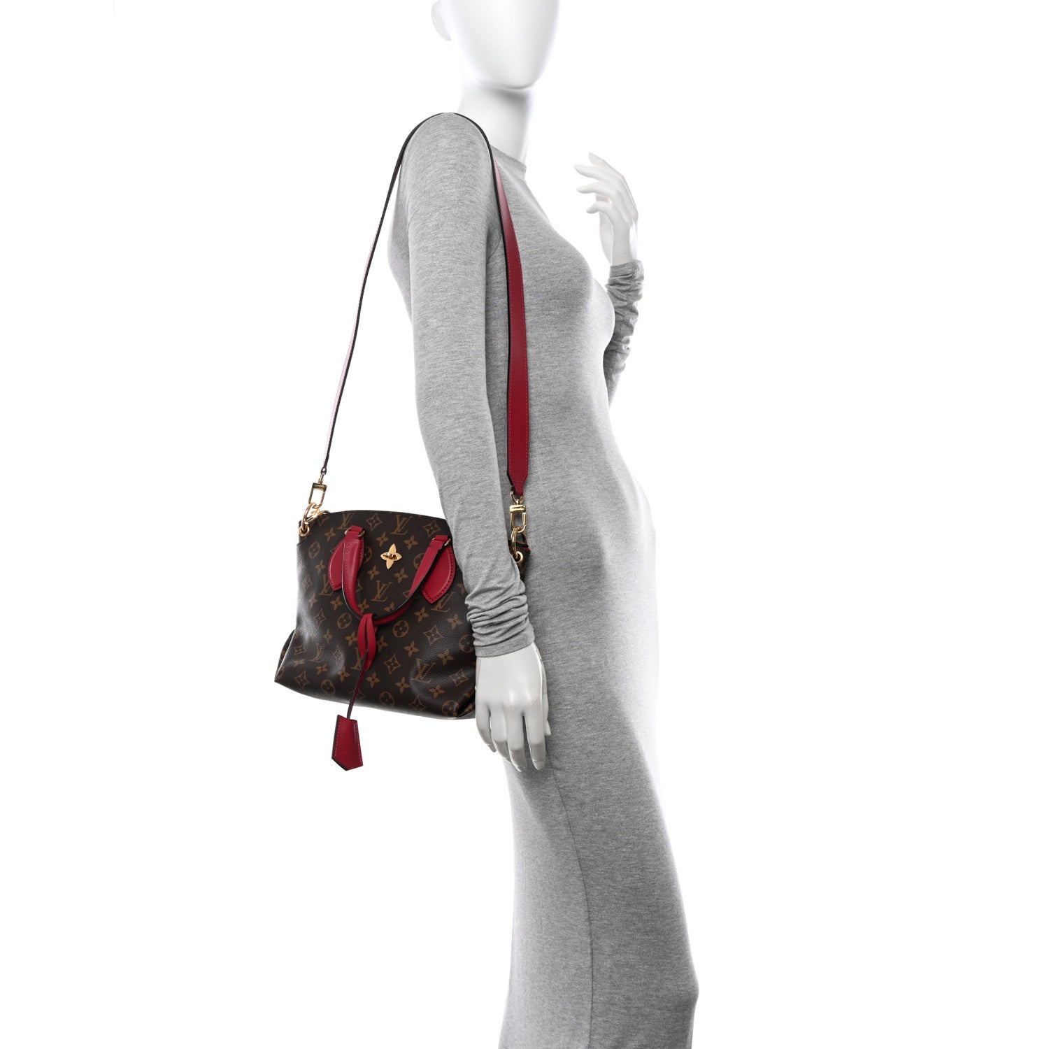 Louis Vuitton Monogram Flower Zipped Tote PM Lie de Vin 2 of 9