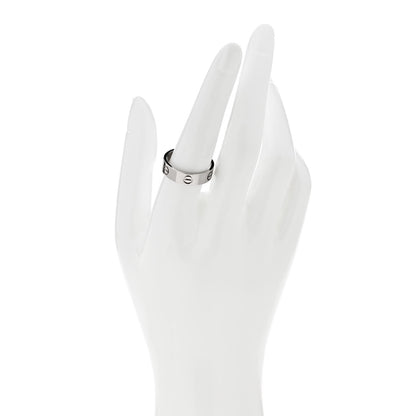 Cartier 18K White Gold 5.5mm LOVE Ring 58 8.5 2 of 5