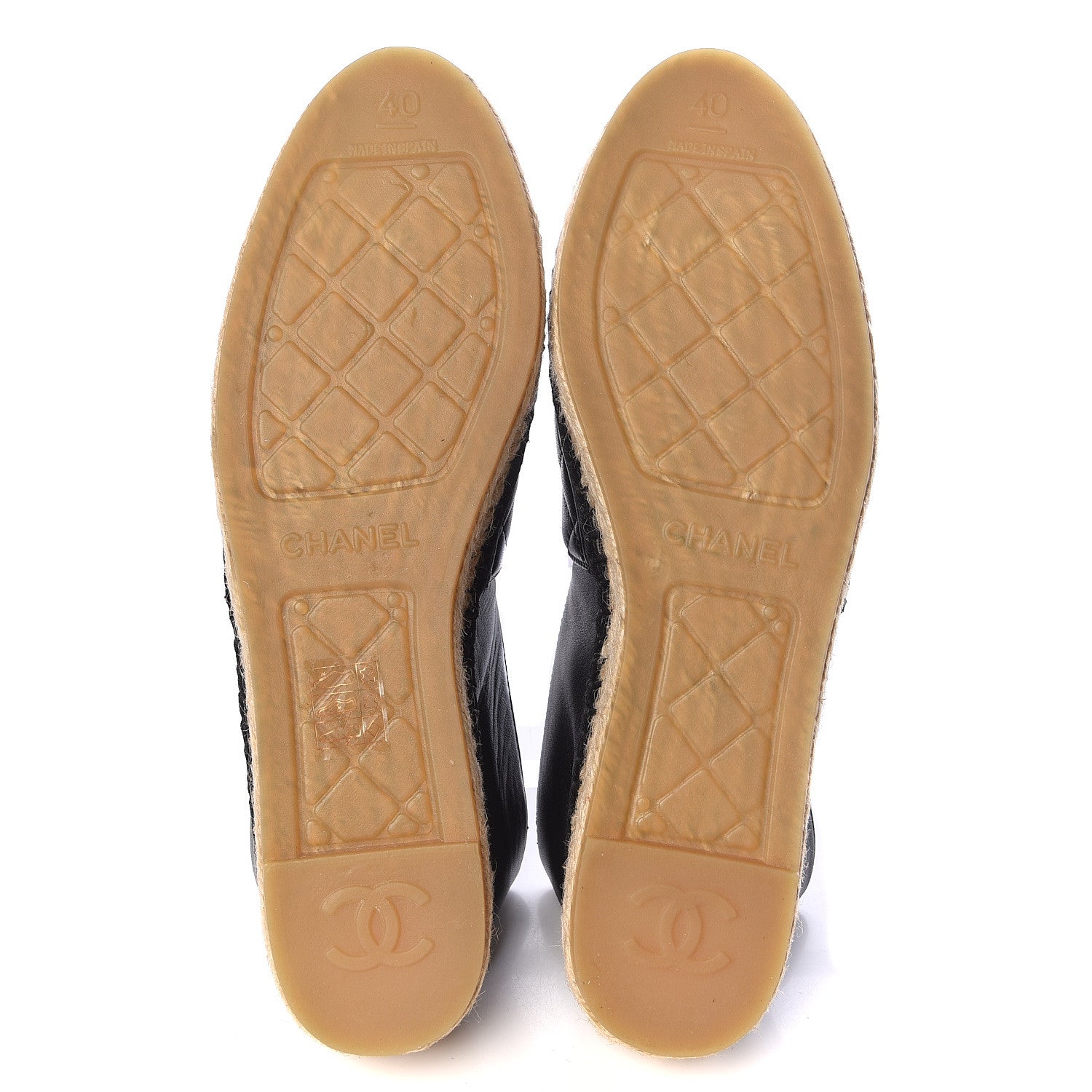 Chanel Lambskin Quilted CC Espadrilles 40 Black 5 of 11