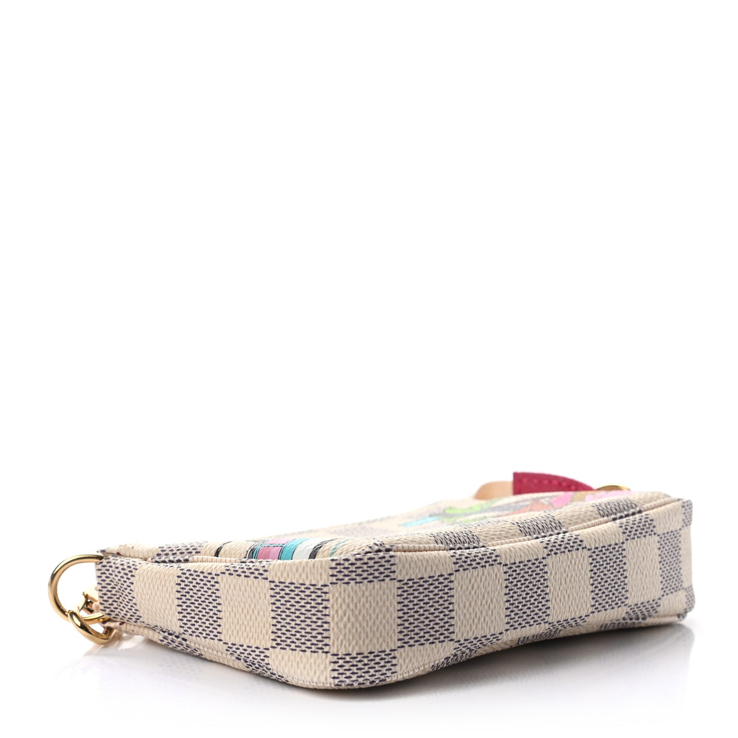 Damier Azur 2021 Christmas Animation Hollywood Mini Pochette Accessories Fuchsia