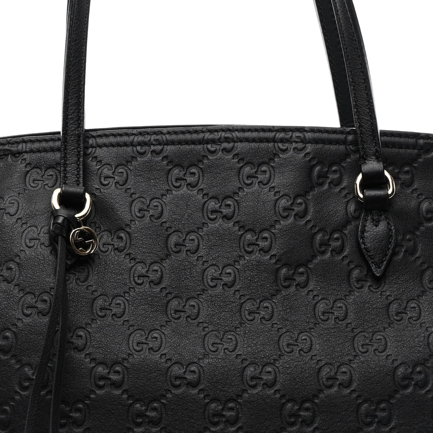 Gucci Guccissima Medium Bree Zippered Tote Black 8 of 10