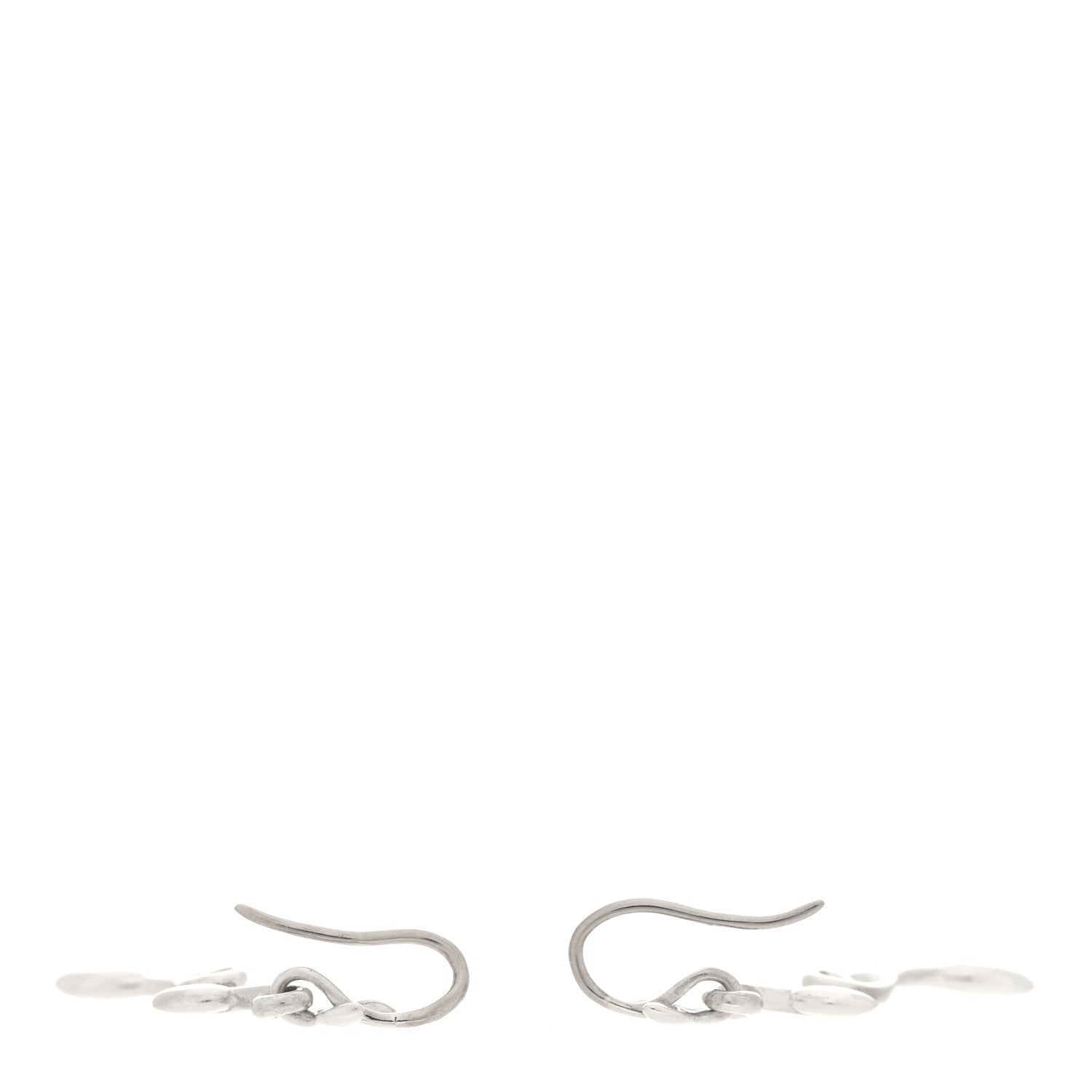 Tiffany Sterling Silver Paloma Picasso Olive Leaf Dangle Earrings 3 of 4