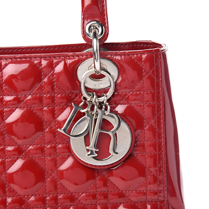 Christian Dior Patent Cannage Medium Lady Dior Red 13 of 13