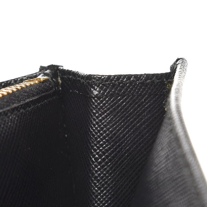 Prada Saffiano Metal Continental Flap Wallet Nero Black 7 of 8