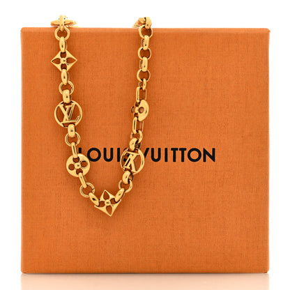 Louis Vuitton Metal Crazy in Lock Necklace Gold 5 of 5
