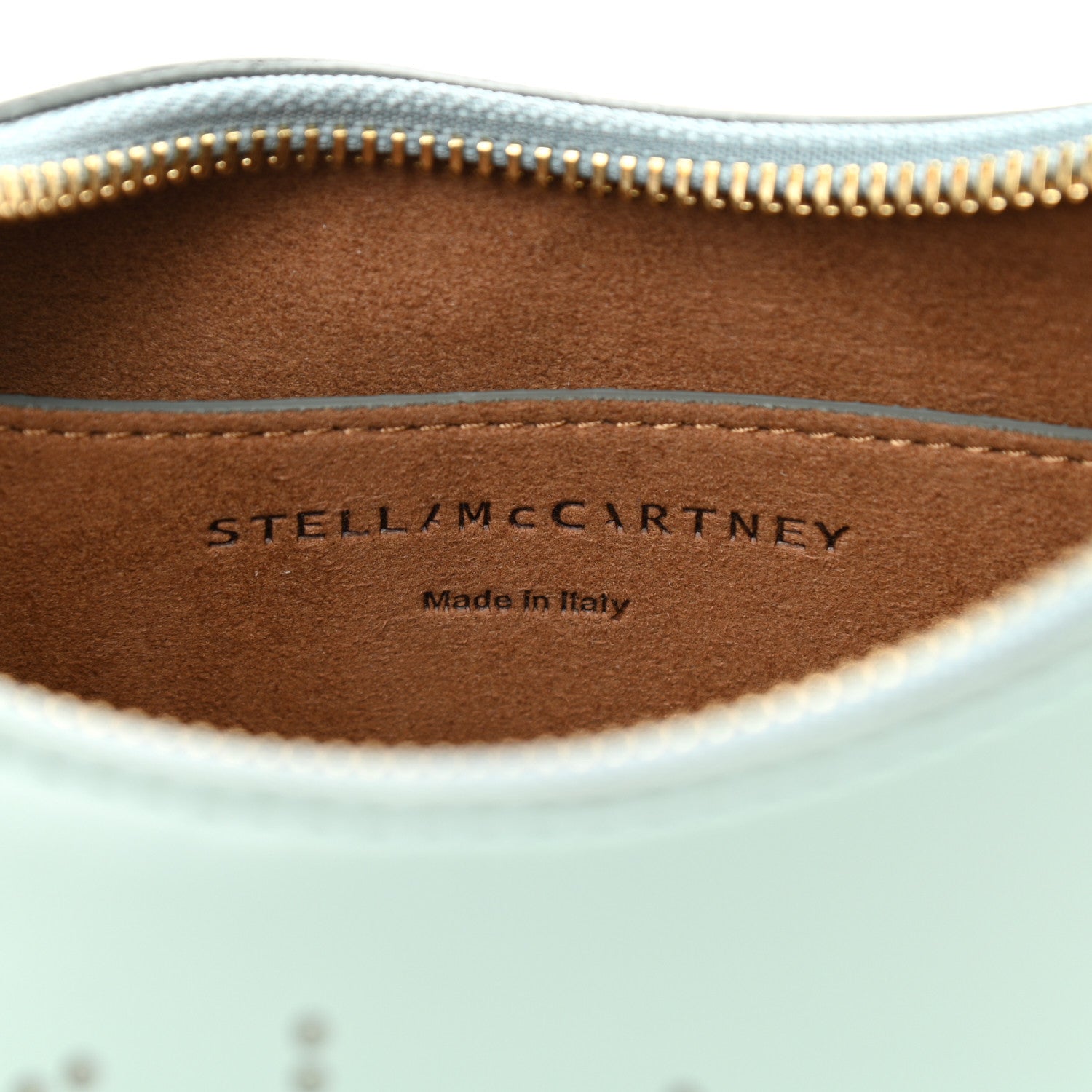 Stella McCartney Eco Alter Nappa Perforated Logo Small Hobo Mist 6 of 9