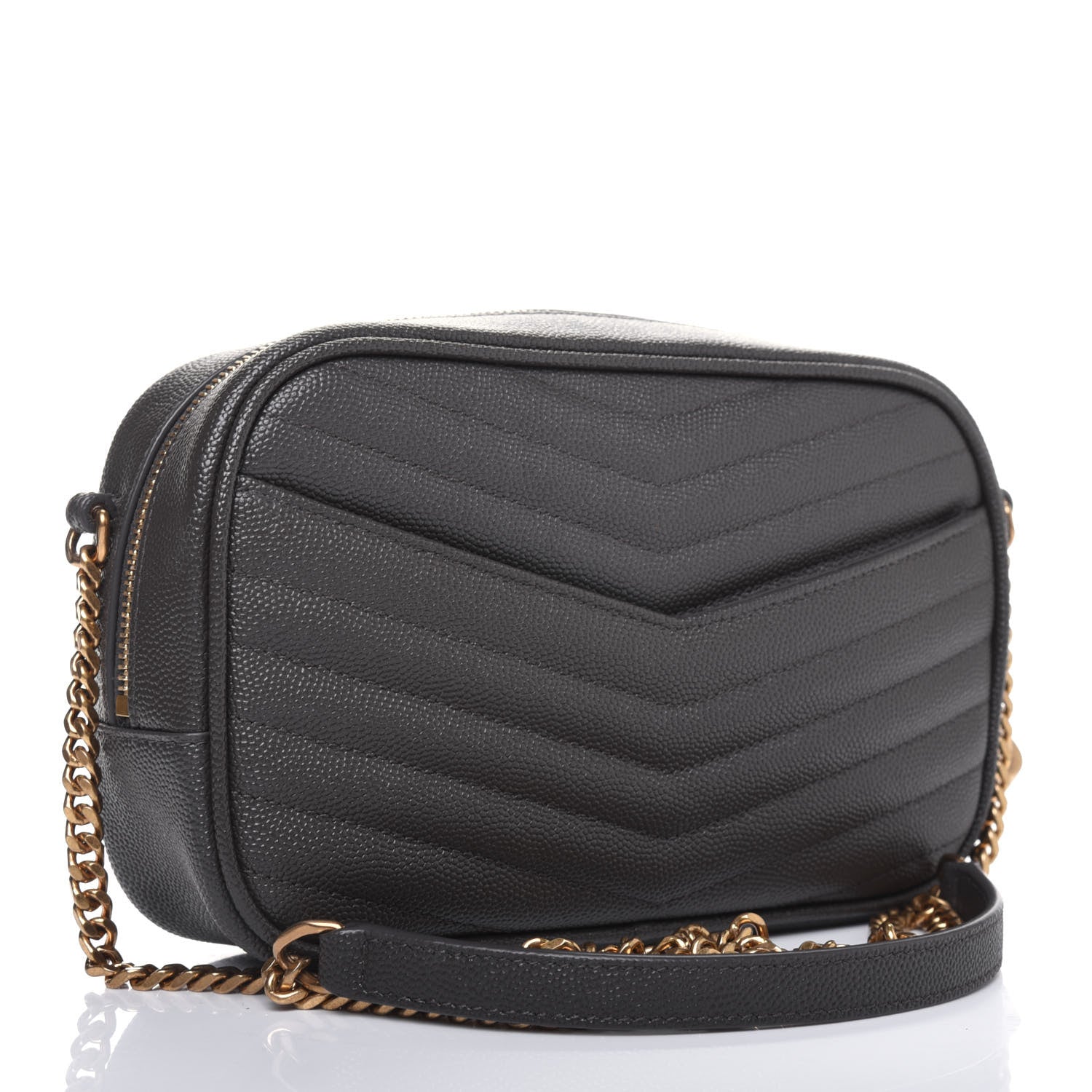 Saint Laurent Grain De Poudre Matelasse Monogram Mini Lou Camera Bag Pebble 3 of 14