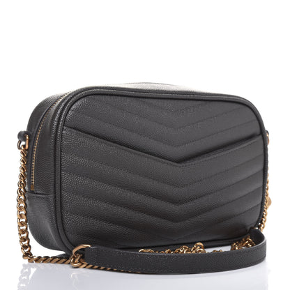 Saint Laurent Grain De Poudre Matelasse Monogram Mini Lou Camera Bag Pebble 3 of 14