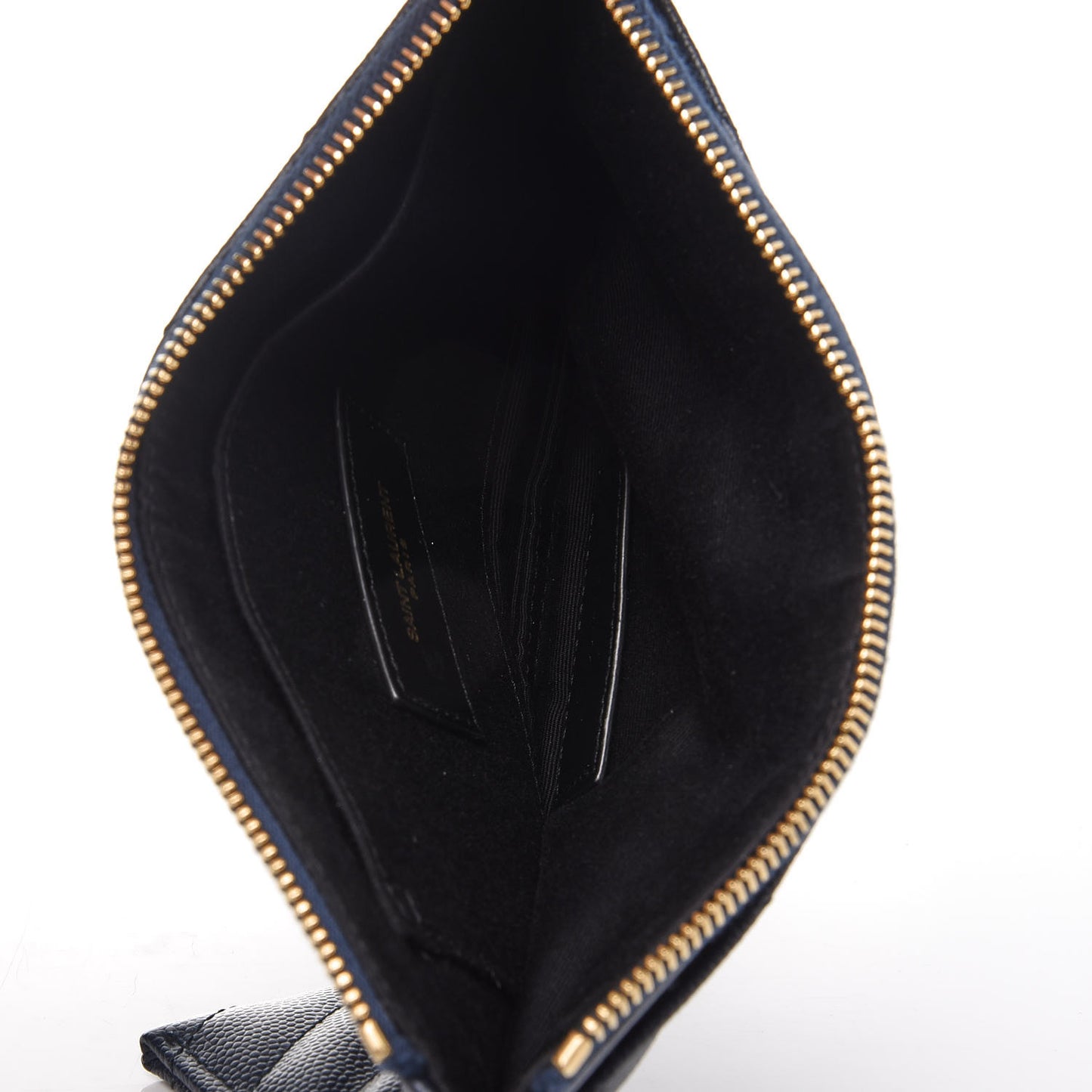 Grain De Poudre Chevron Monogram Bill Pouch Navy