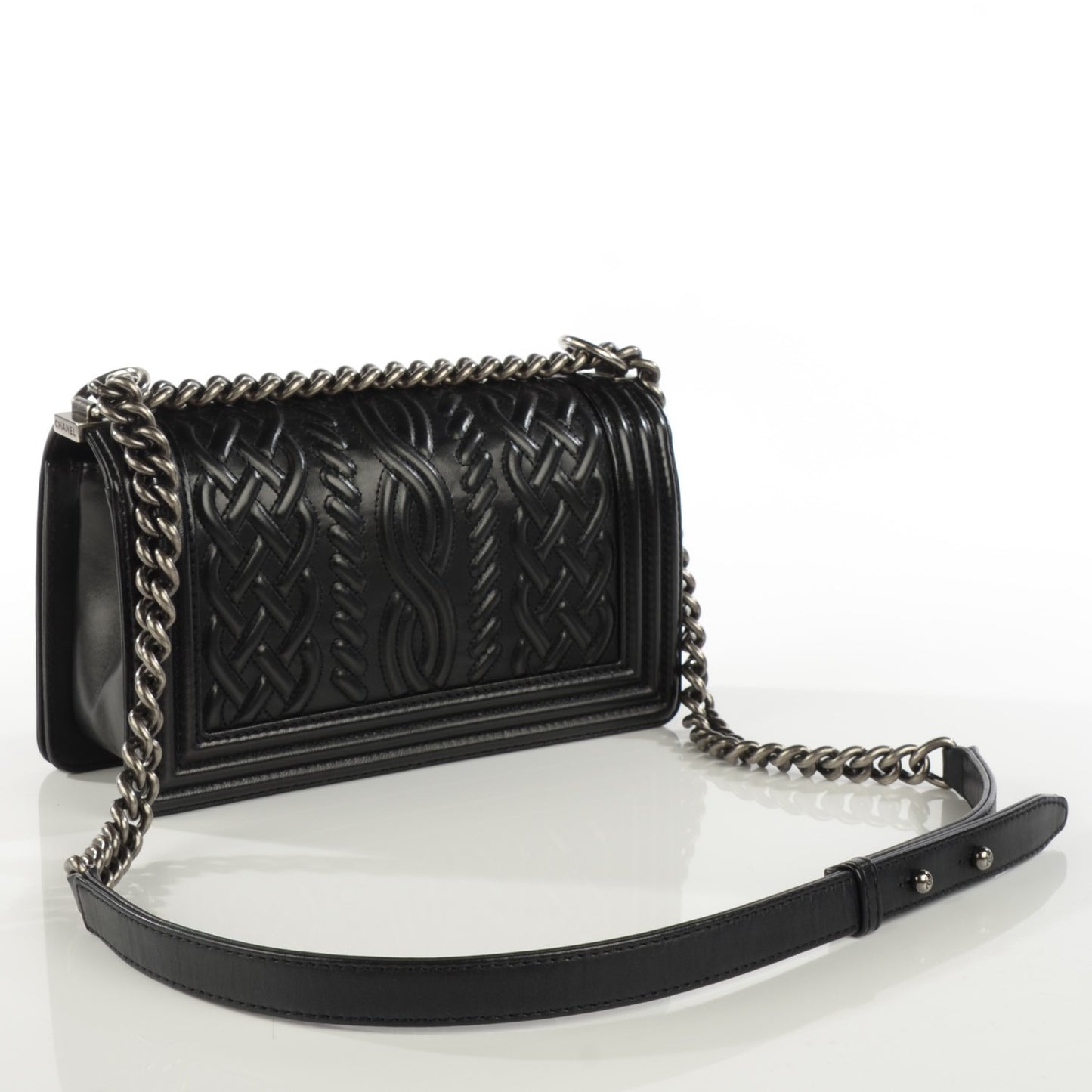 Lambskin Medium Celtic Boy Flap Black