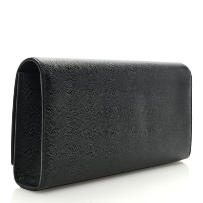 Saint Laurent Grain De Poudre Monogram Cassandre Clutch Black 3 of 6
