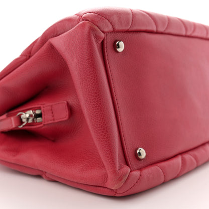 Chanel Soft Caviar Quilted CC Timeless Tote Fuchsia 10 of 14