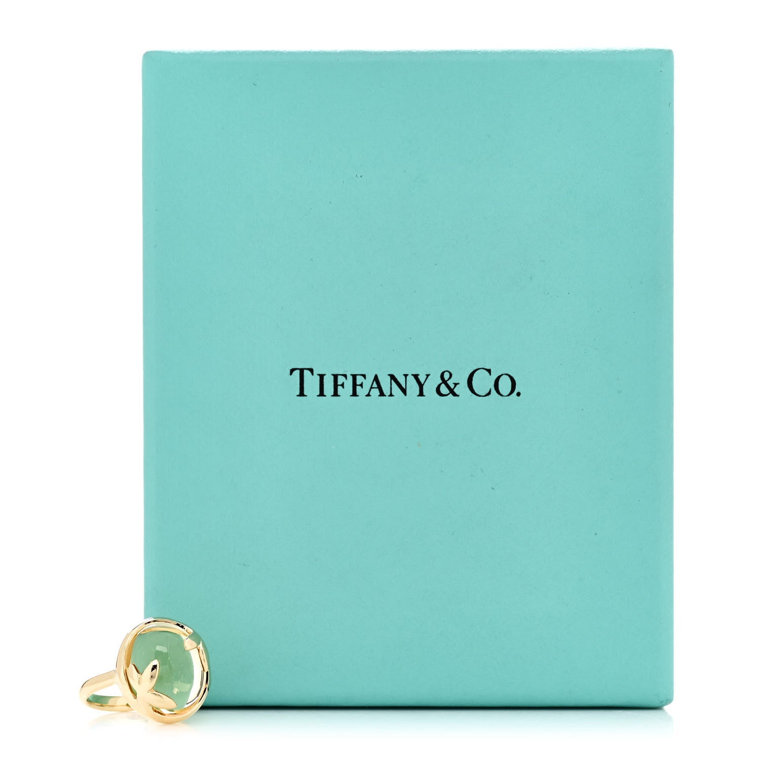 Tiffany 18K Yellow Gold Citrine Paloma Picasso Olive Leaf Ring 53 6.25 7 of 7