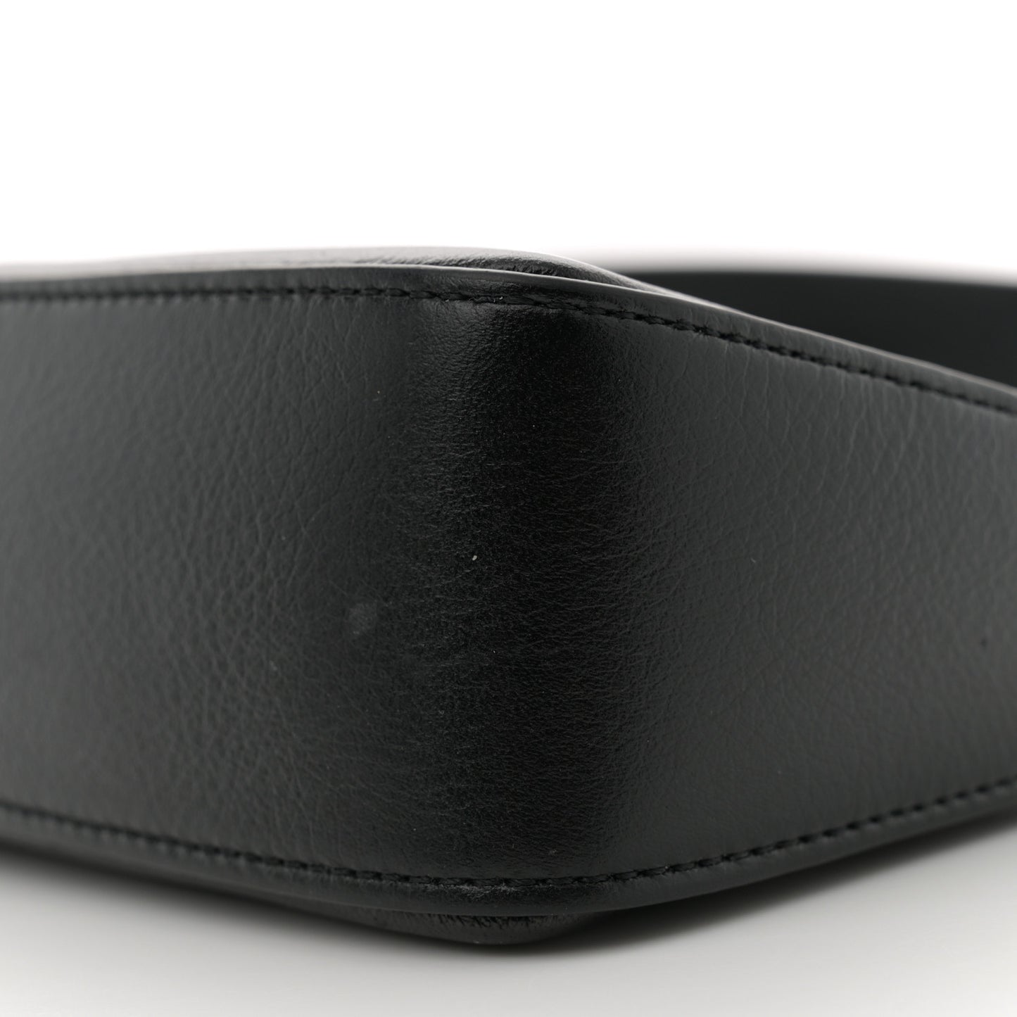 Smooth Calfskin Mini Moon Cut Out Shoulder Bag Black
