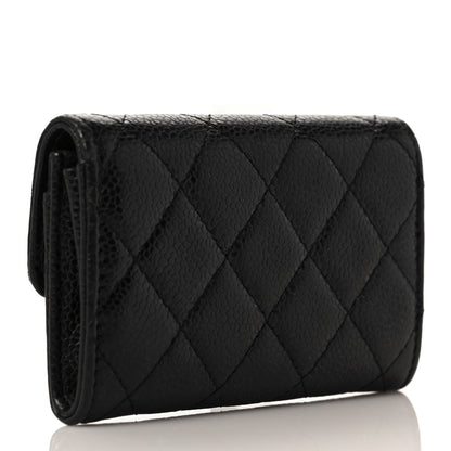 Chanel Caviar Quilted Flap Card Holder Black 3 of 9