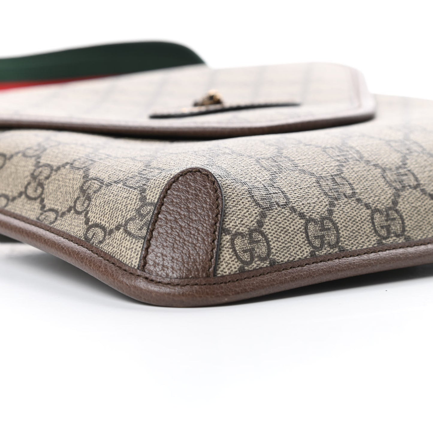 GG Supreme Monogram Web Medium Neo Vintage Flap Messenger Bag Beige New Acero