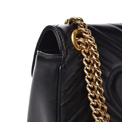 Gucci Calfskin Matelasse Mini GG Marmont Shoulder Bag Black 13 of 19