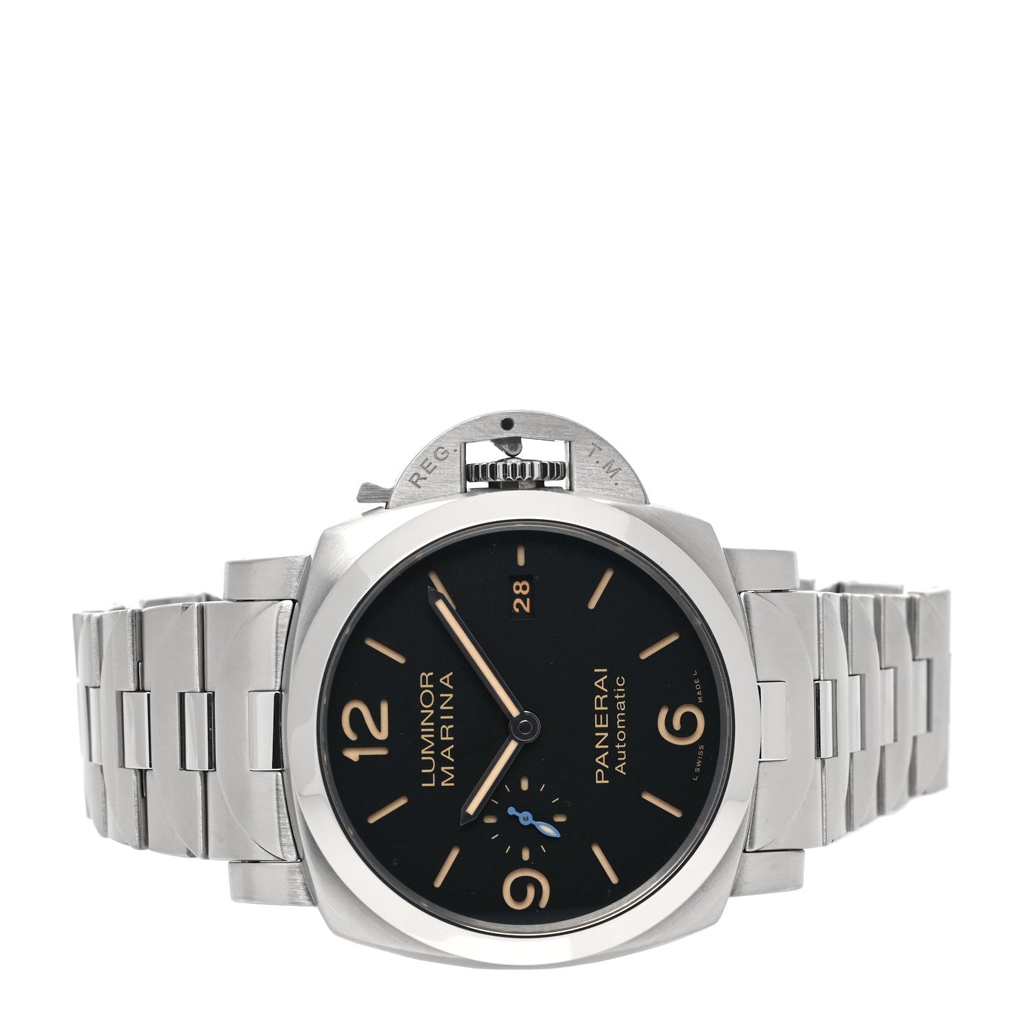Panerai Stainless Steel 44mm Luminor Marina 3 Day Automatic Watch Black PAM00723 2 of 5