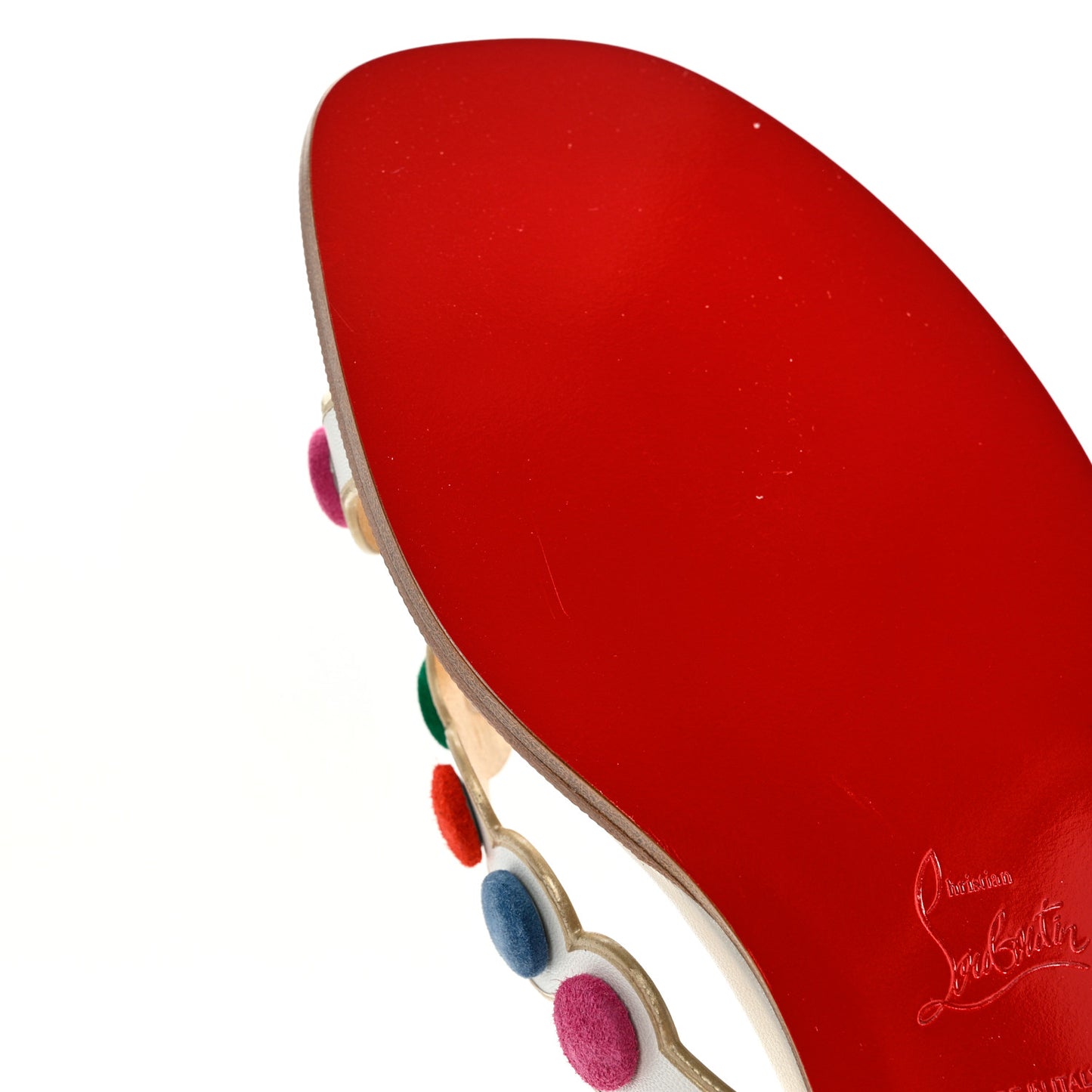Kid Suede Smarta Flat Sandals 37.5 White Multicolor