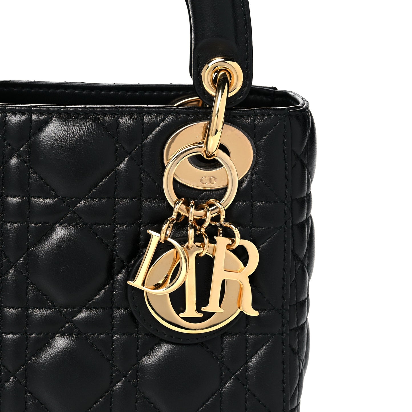 Lambskin Cannage Mini Lady Dior Black