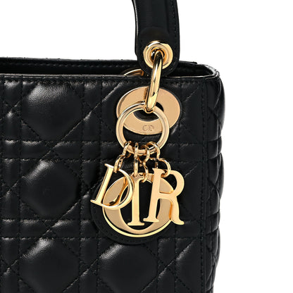 Christian Dior Lambskin Cannage Mini Lady Dior Black 8 of 16