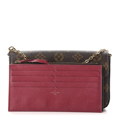 Louis Vuitton Monogram Pochette Felicie Chain Wallet Fuchsia 12 of 16