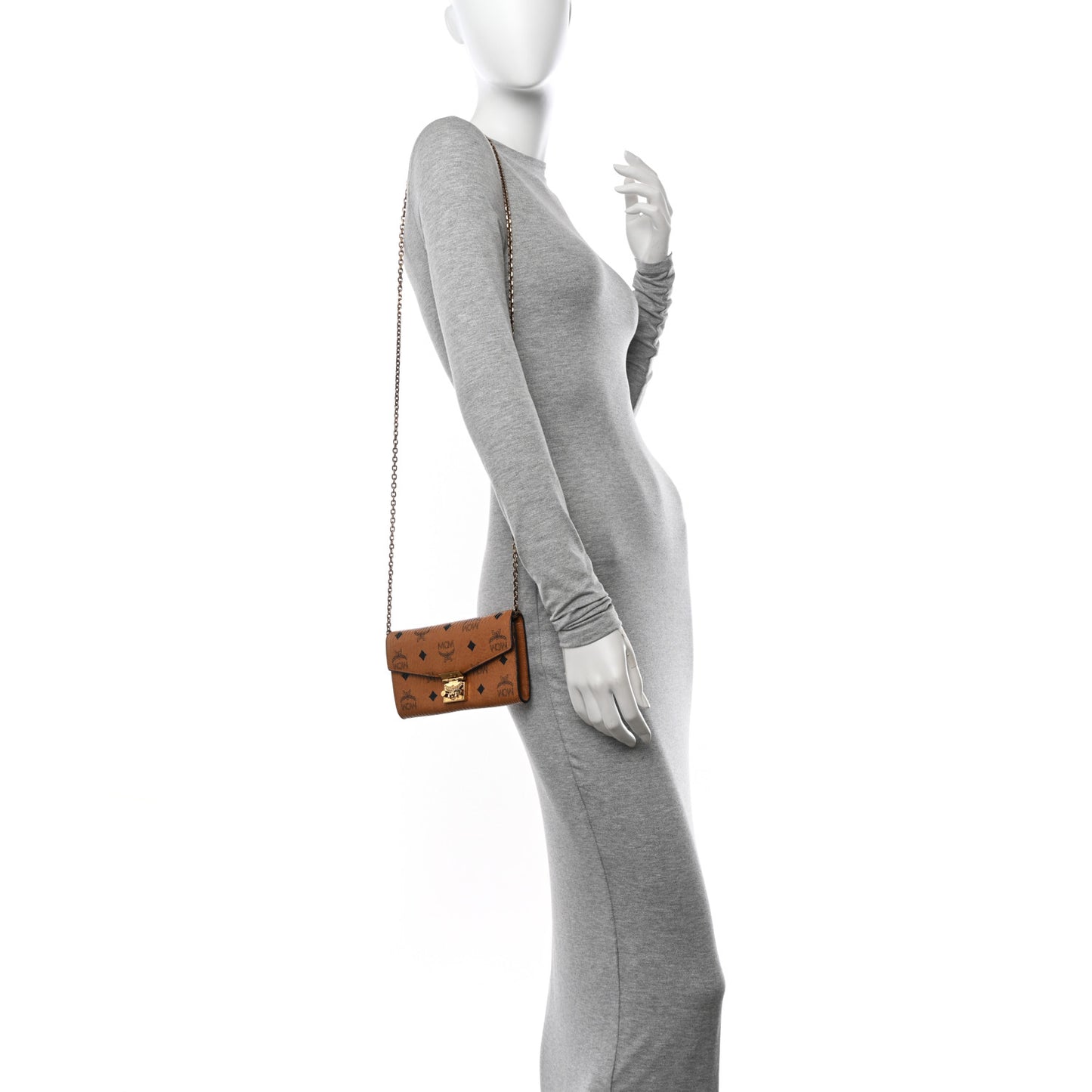 Visetos Large Patricia Wallet On Chain Cognac