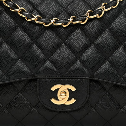 Chanel Caviar Quilted Jumbo Single Flap Black 8 of 10
