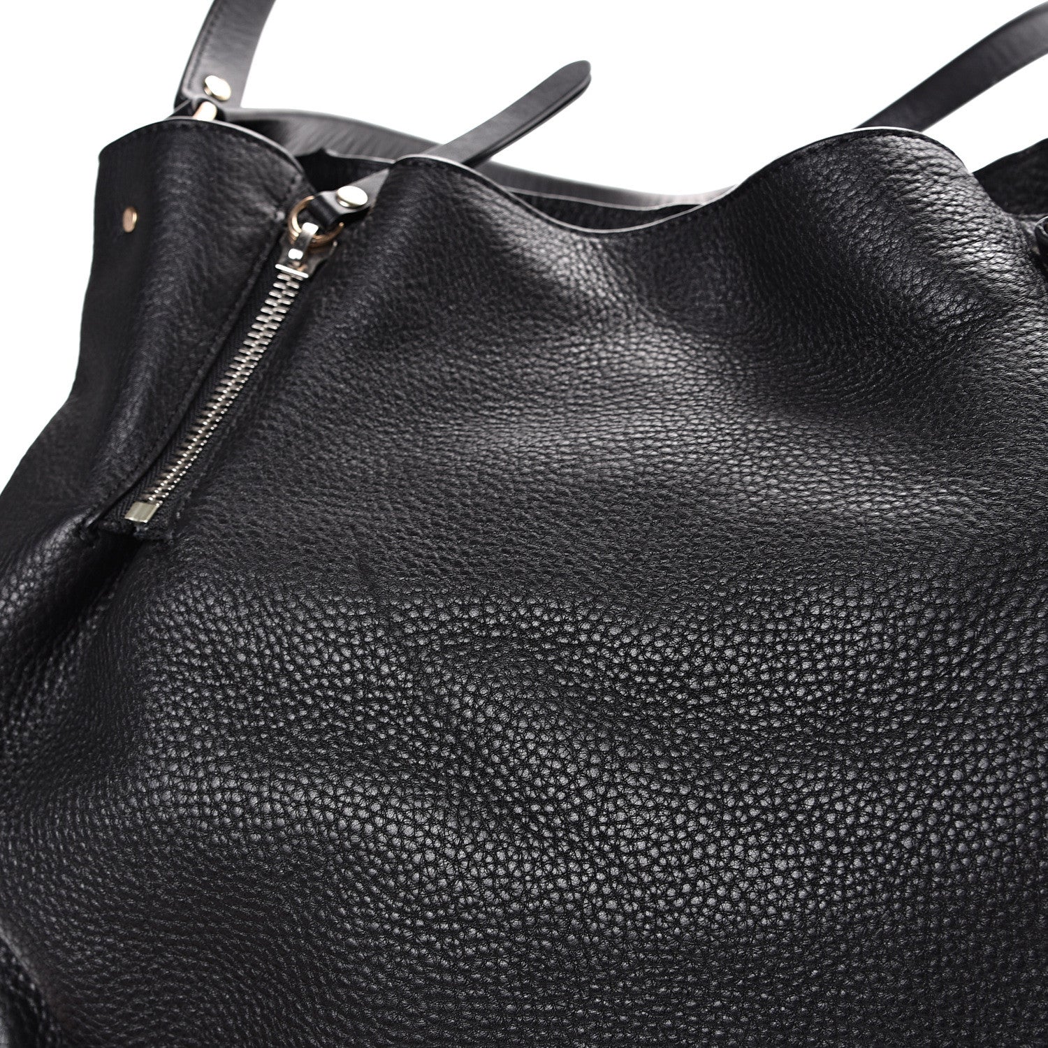 Burberry Grainy Calfskin House Check Medium Maidstone Black 12 of 12