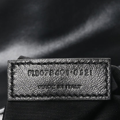 Saint Laurent Calfskin Y Quilted Monogram Monochrome Toy Loulou Crossbody Bag Black 7 of 10