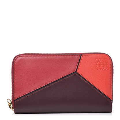 Loewe Calfskin Medium Puzzle Colorblock Zip Around Wallet Multicolor 1 of 8
