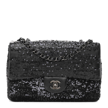 Chanel Sequin Lambskin Medium Moonlight on Water Flap Black 1 of 9