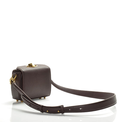 Alexander McQueen Silky Amish Grained Goatskin Box Shoulder Bag 16 Burgundy 3 of 6
