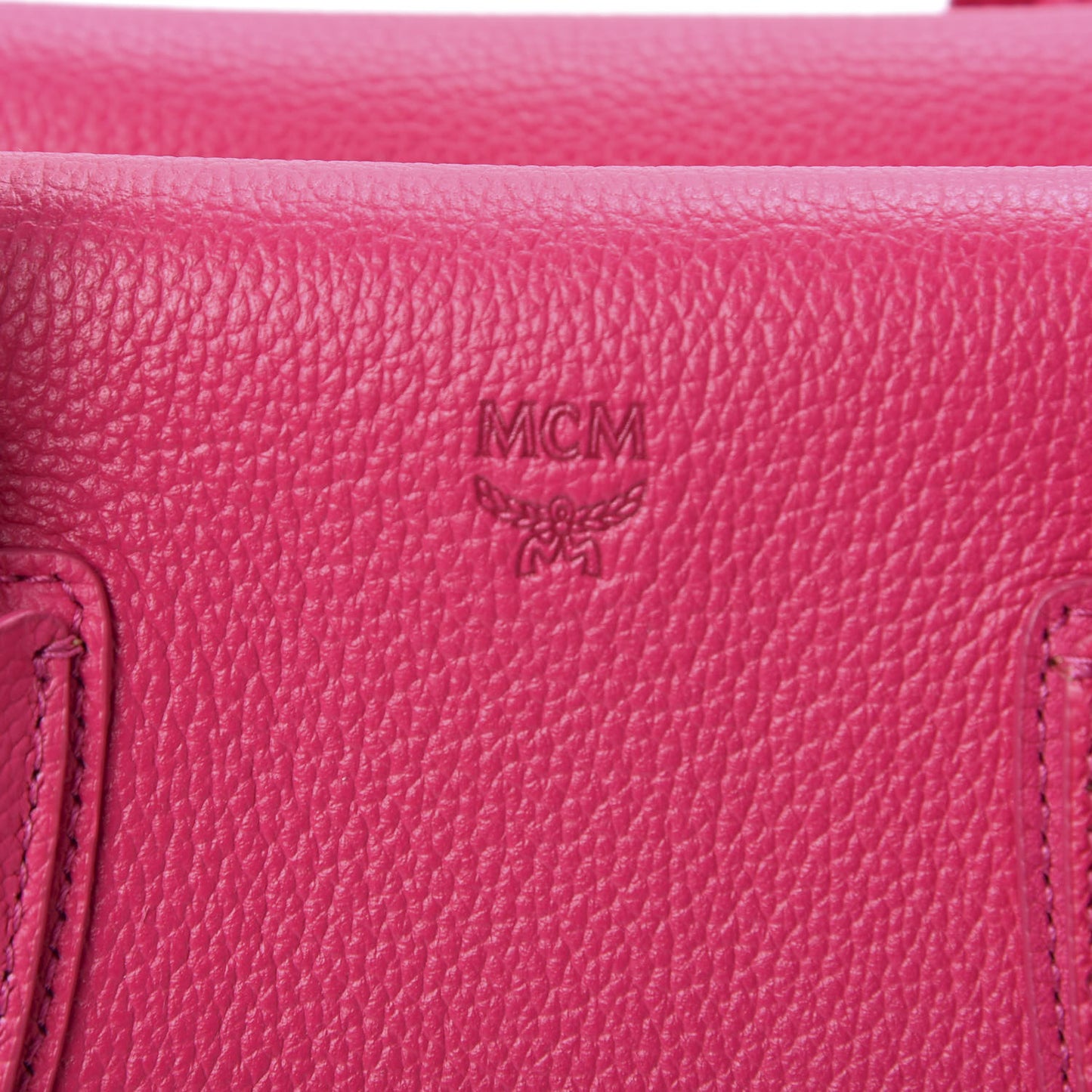 Grained Calfskin Medium Milla Tote Beetroot Pink