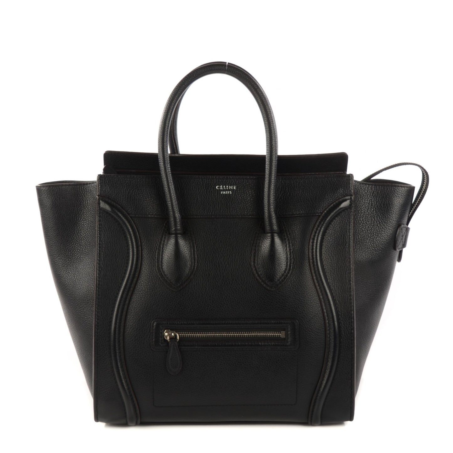 Drummed Calfskin Mini Luggage Black