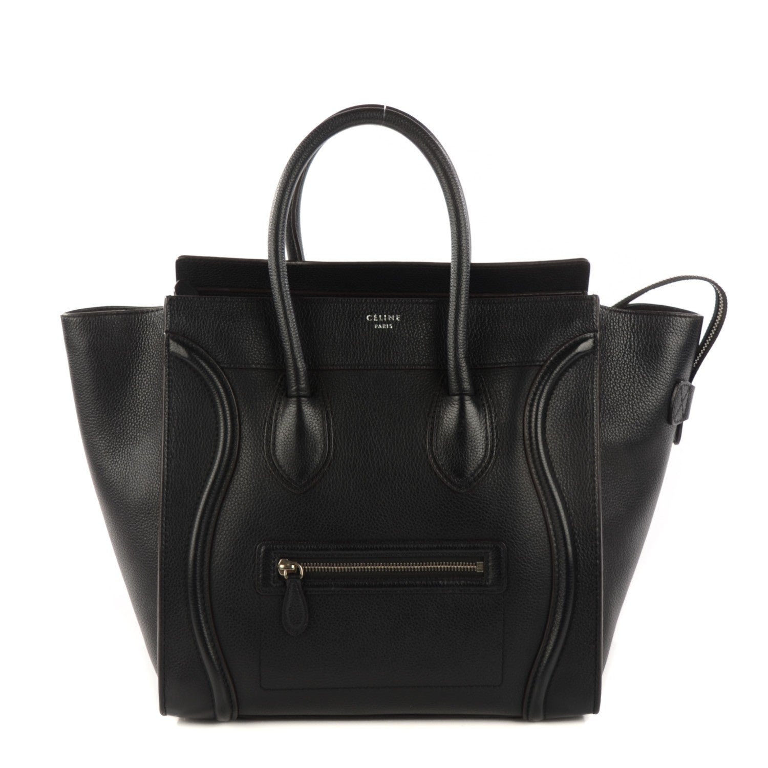Celine Drummed Calfskin Mini Luggage Black 1 of 9