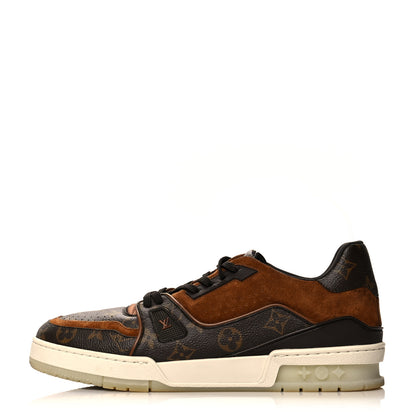 Louis Vuitton Calfskin Embossed Monogram Mens Sneakers 8 Koran Brown 1 of 7