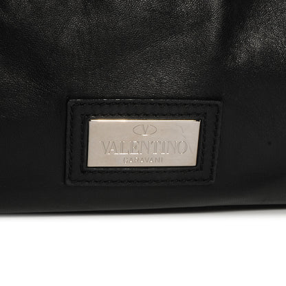 Valentino Garavani Nappa Leather Crystal Rose Glam Tote Black 8 of 8