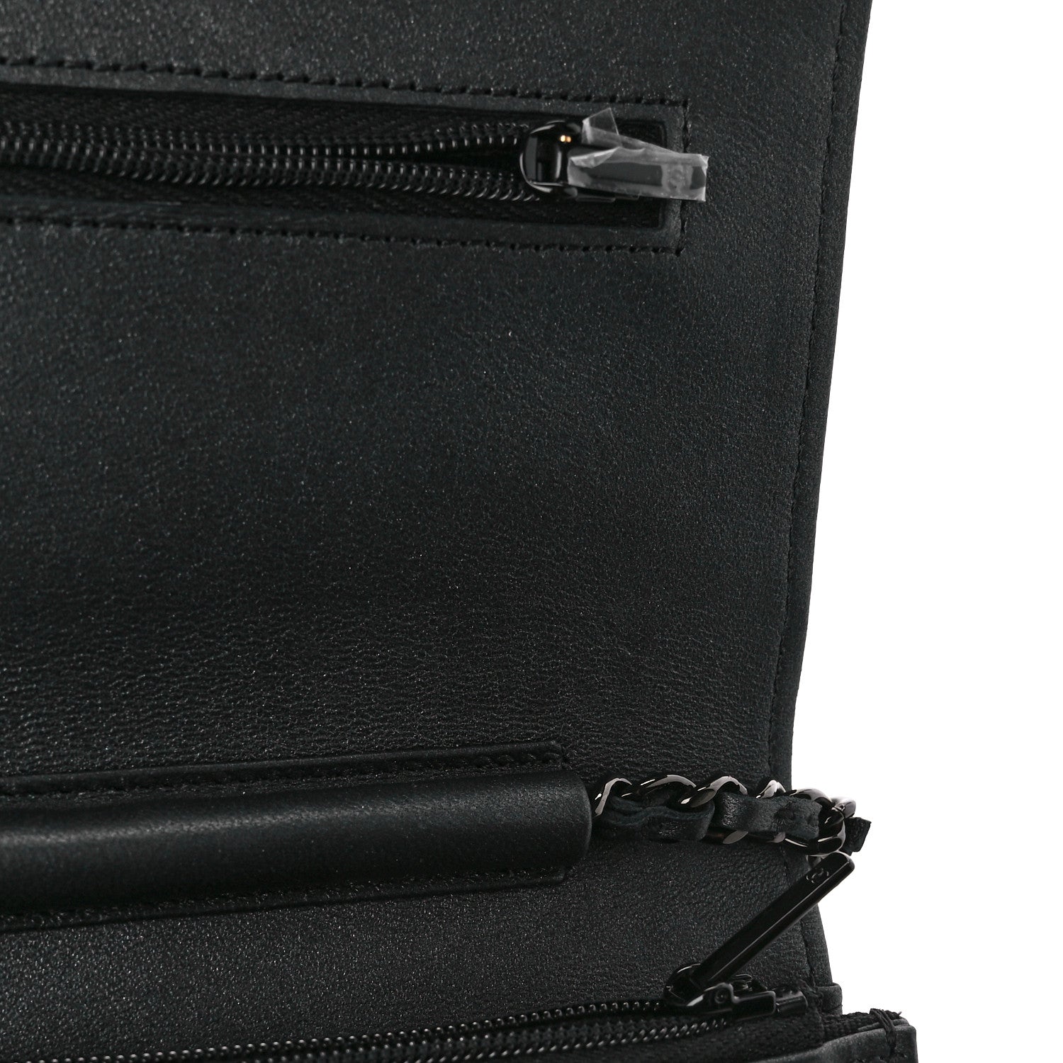 Chanel Lambskin Quilted Wallet On Chain WOC So Black 15 of 15