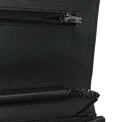 Chanel Lambskin Quilted Wallet On Chain WOC So Black 15 of 15