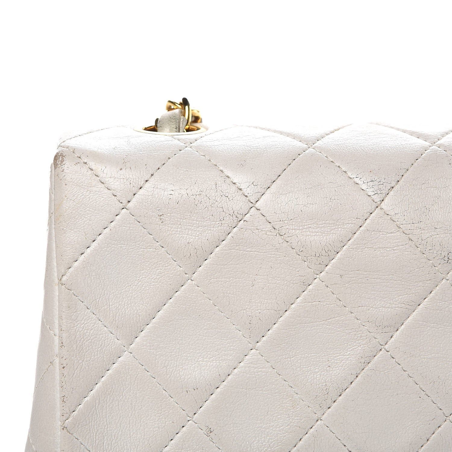 Chanel Lambskin Quilted Small Single Flap White 12 of 17