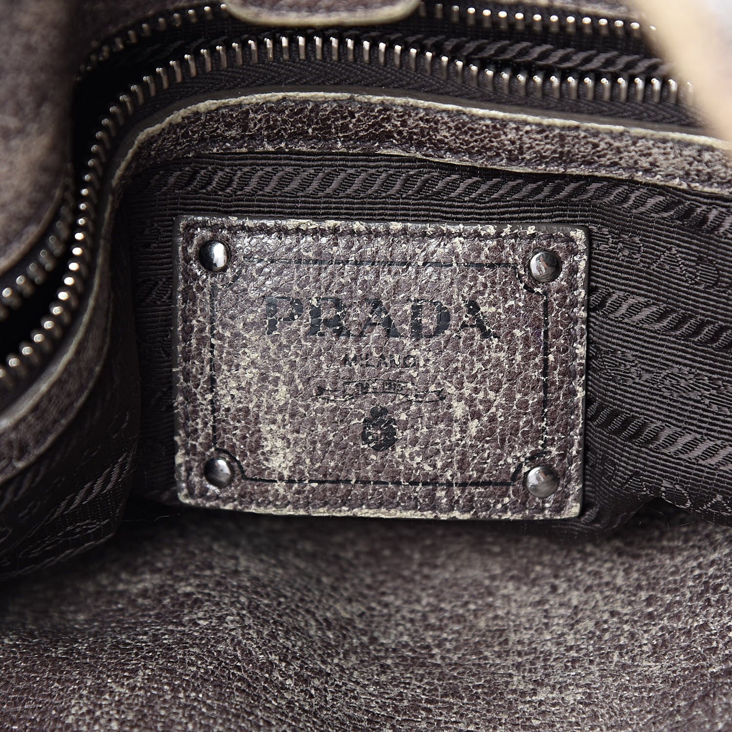 Prada Cervo Zippers Hobo Brown 6 of 15