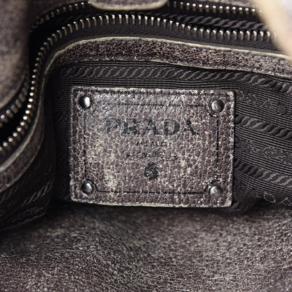 Prada Cervo Zippers Hobo Brown 6 of 15
