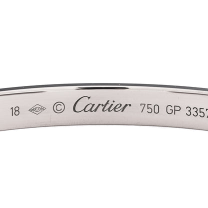Cartier 18K White Gold LOVE Cuff Bracelet 18 2 of 4