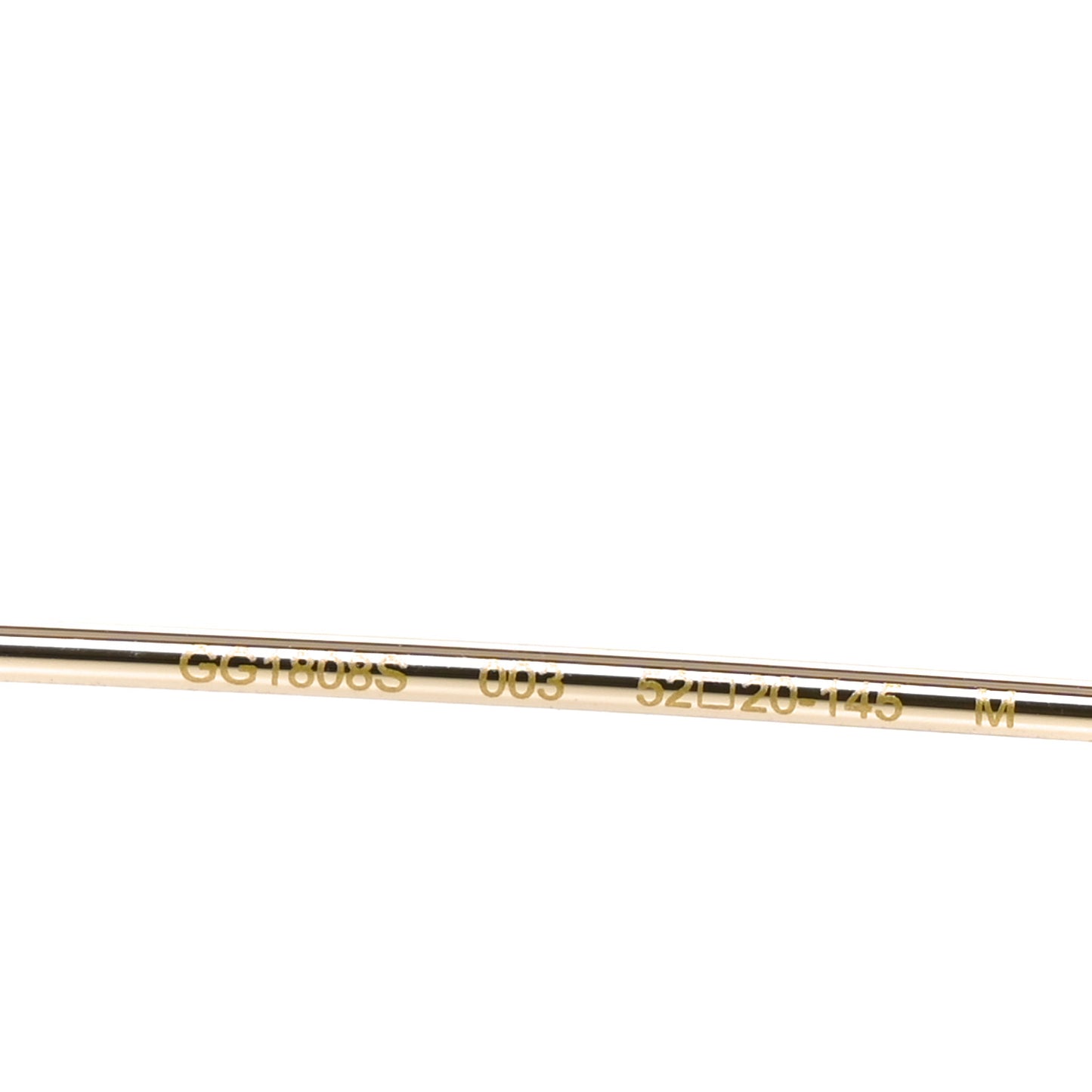 Metal Logo Rectangle Sunglasses GG1808S Gold