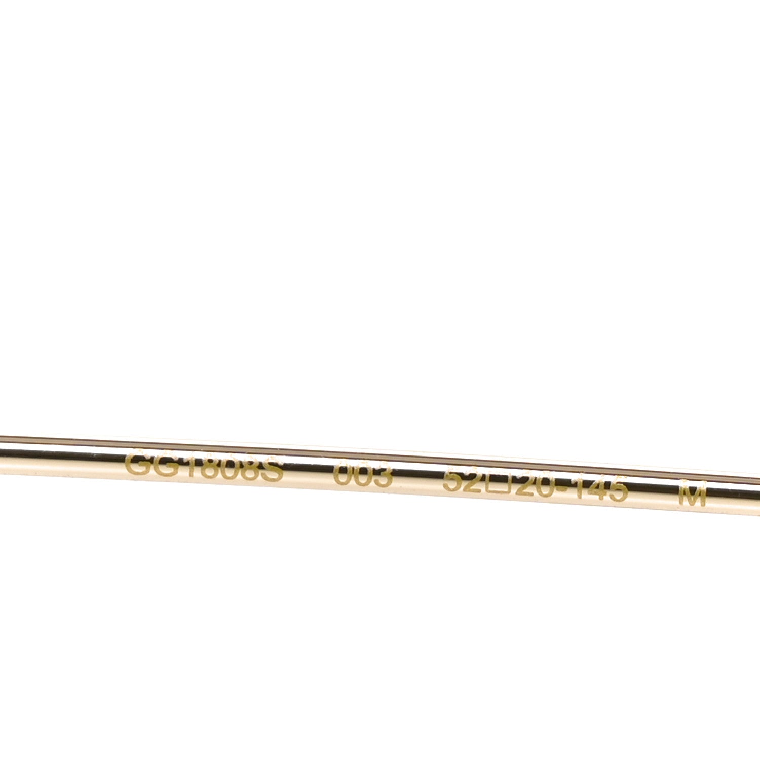 Gucci Metal Logo Rectangle Sunglasses GG1808S Gold 6 of 7