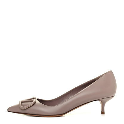 Valentino Garavani Calfskin Tonal Vlogo 45mm Pumps 37 Poudre 1 of 12