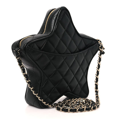 Chanel Lambskin Quilted Walk of Fame Star Bag Black 3 of 10