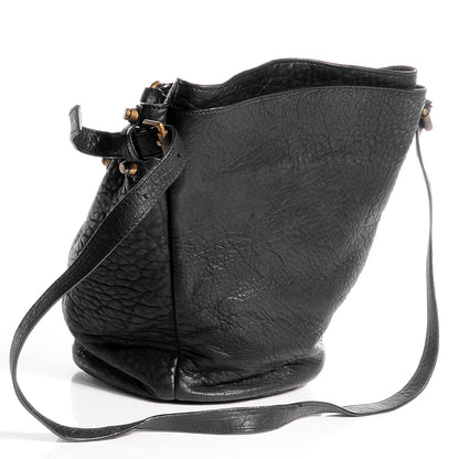 Alexander Wang Leather Diego Bucket Bag w Antique Brass Hardware Black 4 of 7